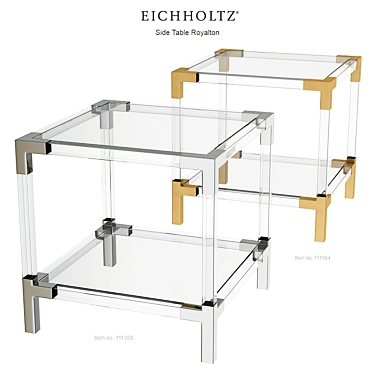 EICHHOLTZ Royalton Clear Acrylic Side Table 3D model image 1 