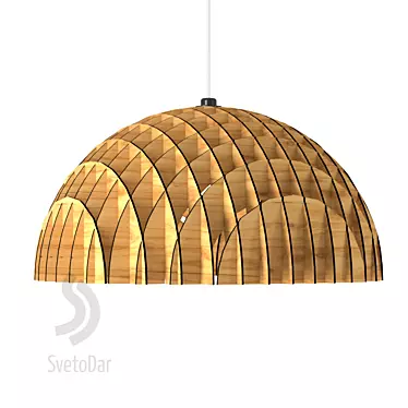 Ethnic-inspired Grid Chandelier 3D model image 1 