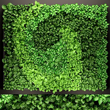 Green Wall Module: Vertical Garden Art 3D model image 1 