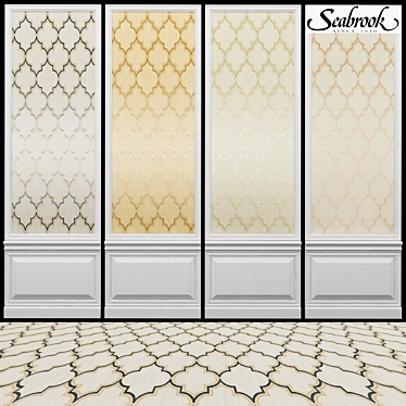 Seabrook Giacomo-2: Stylish Acrylic Coated Wallpaper 3D model image 1 