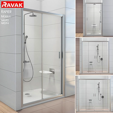 Ravak Rapier Shower Doors 3D model image 1 