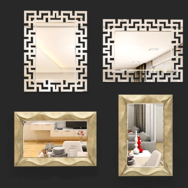 Elegant Reflection: Decorative Mirror 3D model image 1 