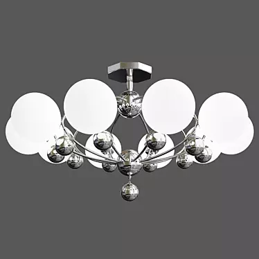 Elegant Crystal Bedroom Ceiling Lights 3D model image 1 