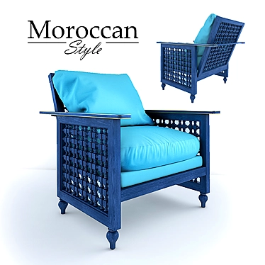 Exquisite Moroccan Chair: Authentic & Stylish 3D model image 1 