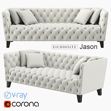 Luxury Elegance: Eichholtz Jason Sofa 3D model image 1 