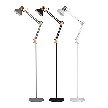 Berlin KD-431F Floor Lamp: Stylish Design in Multiple Colors 3D model image 1 