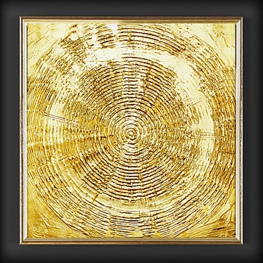 Abstract Gold Leaf Paintings Collection 3D model image 1 