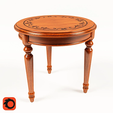 Elegant Tea Table with Chic Design 3D model image 1 