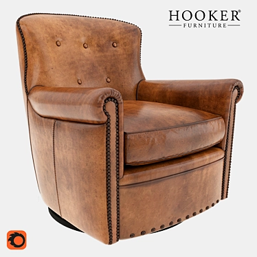 Luxury Swivel Club Chair: Hooker Jacob 3D model image 1 