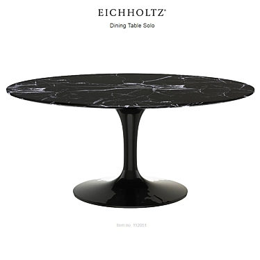 Modern Black Faux Marble Dining Table (EICHHOLTZ) 3D model image 1 