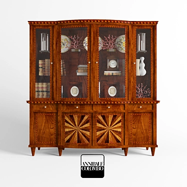 Luxury Italian Annibale Colombo Bookshelf 3D model image 1 