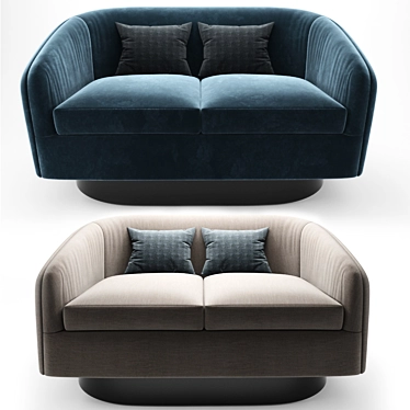 Roxy Swivel-Tilt Tub Sofa: Modern Design and Comfort 3D model image 1 
