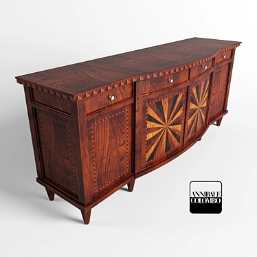 Elegant Annibale Colombo Console 3D model image 1 