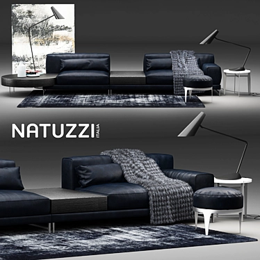 Natuzzi Ido: Stylish Sofa for Modern Living 3D model image 1 