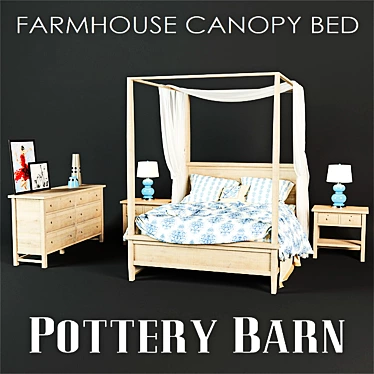 Potterybarn Farmhouse Canopy Bed