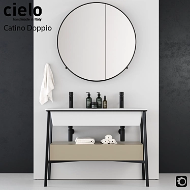 Ceramica Cielo Catino Doppio Wash Basin 3D model image 1 