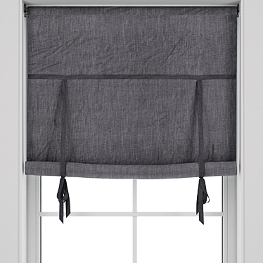 Elegant Roman Blinds: Highly Detailed 3DS Max & OBJ Model 3D model image 1 