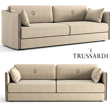 Trussardi Maryl Sofa: Luxurious Elegance for Your Home 3D model image 1 