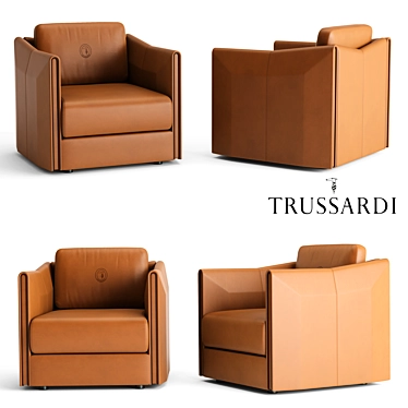 Elegant Trussardi Maryl Armchair 3D model image 1 