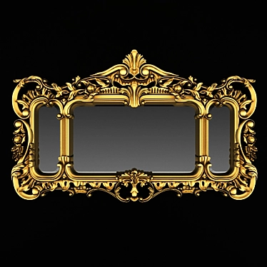 Elegant Chippendale Gilt Mirror 3D model image 1 