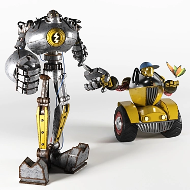 Steel and Rubber Heart: Robot Blitz 3D model image 1 