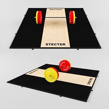 Heavy Duty Weight Lifting Platform (3x3m) 3D model image 1 