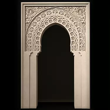Elegant Moroccan Arch: 120x200cm 3D model image 1 