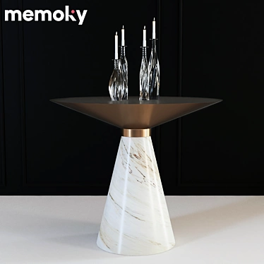 Elegant Iris Side Table 3D model image 1 