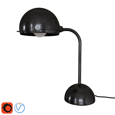 Mid-Century Marble Desk Lamp 3D model image 1 