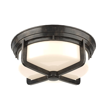 Modern Milton Flush Mount 3D model image 1 