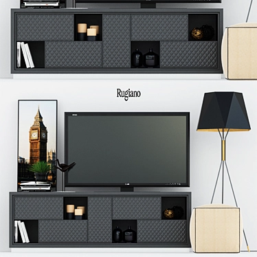 London TV Stand: Stylish and Sophisticated 3D model image 1 