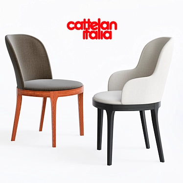 Elegant Magda Chair by Cattelan Italia 3D model image 1 