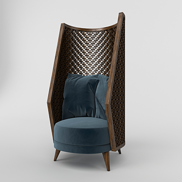 Elegant Oriental Chair 3D model image 1 