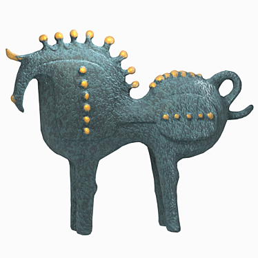 Elegant Horse Sculpture 3D model image 1 