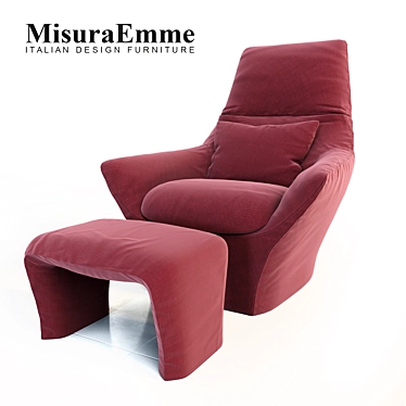 Sleek and Stylish Armchair: MisuraEmme Ermes Vesta 3D model image 1 