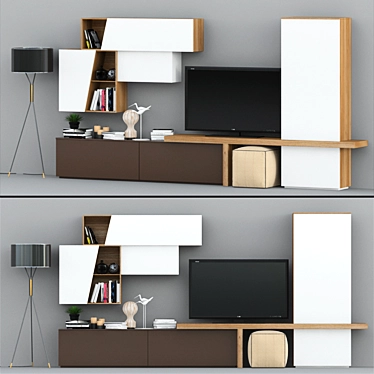 Universal TV Stand: Simplify Your Space 3D model image 1 