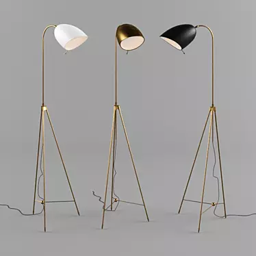 Elegant Sommerard Floor Lamp 3D model image 1 