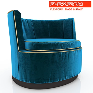 Elegant Velvet Adele Armchair 3D model image 1 