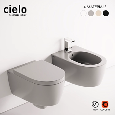 Ceramica Cielo Smile: Sophisticated Suspended Toilets 3D model image 1 