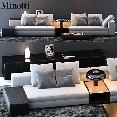 Minotti Set 14: Elegant Furniture Collection from Yang, Ritter, Close, and Morrison 3D model image 1 