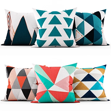 Elegant Cushion Ensemble 3D model image 1 