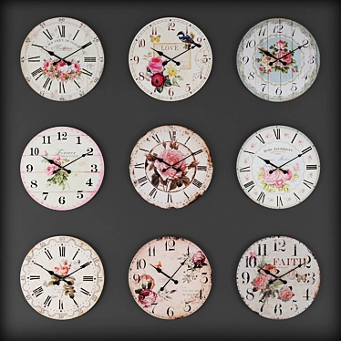 Timeless Wall Clock Collection 3D model image 1 