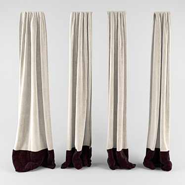 5m Blind Curtains 3D model image 1 