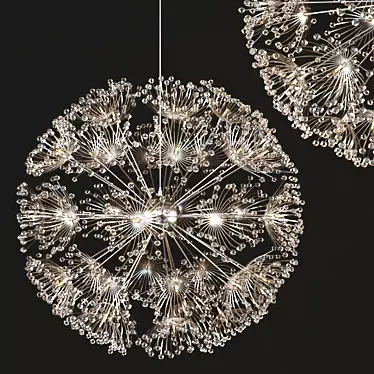 Norbic Crystal Flower Chandelier 3D model image 1 