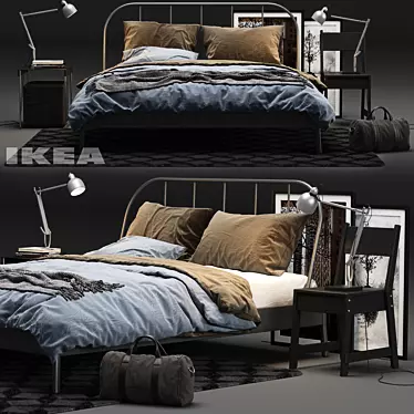 Sleek and Modern: IKEA KOPARDAL Bed 3D model image 1 