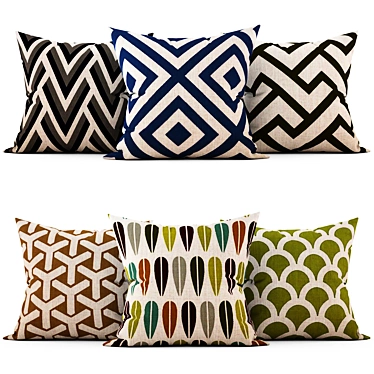 Elegant Accent Cushions: Transform Your Space 3D model image 1 