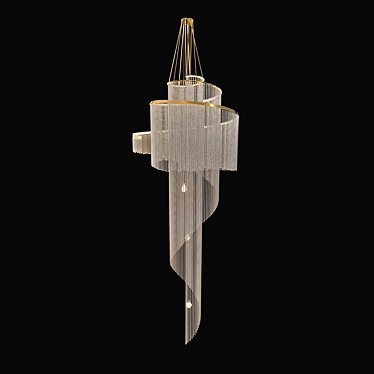 Celestial Spiral Chandelier 3D model image 1 