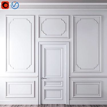 Elegant Crown Molding Trim 3D model image 1 