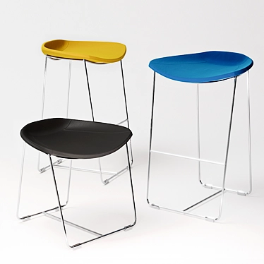 Streamlined and Portable Current Stool 3D model image 1 