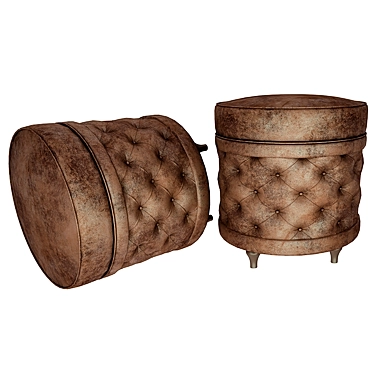 Arredo Classic Pouf - Timeless Elegance for Your Space 3D model image 1 